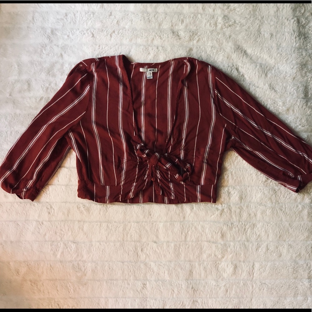 Pacsun Striped Crop with Tie